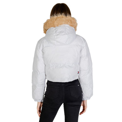 Tommy Hilfiger Jeans White Recycled Polyester Jackets & Coat