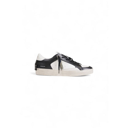 Crime London Black And White Leather Sneaker