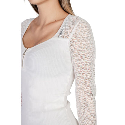 Morgan De Toi Cream Viscose Tops & T-Shirt