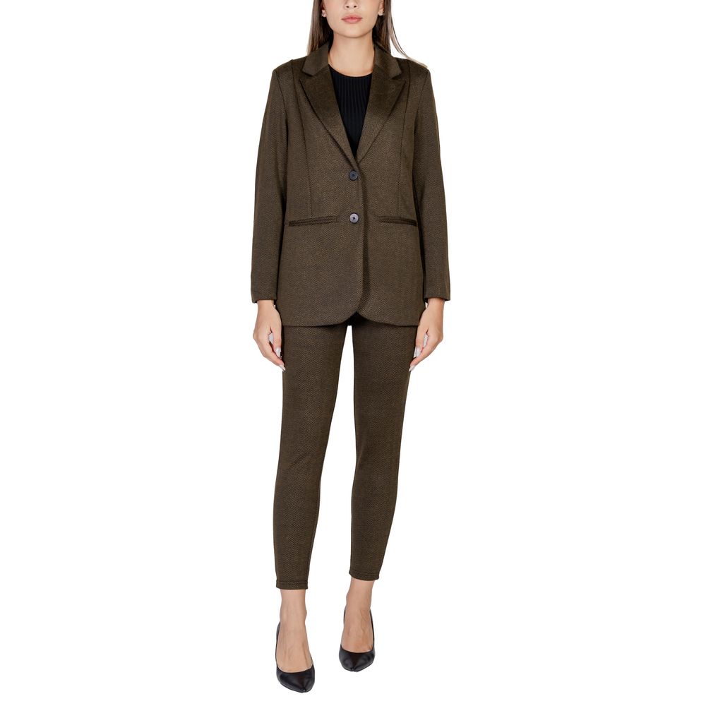 ICHI Green Polyester Suits & Blazer