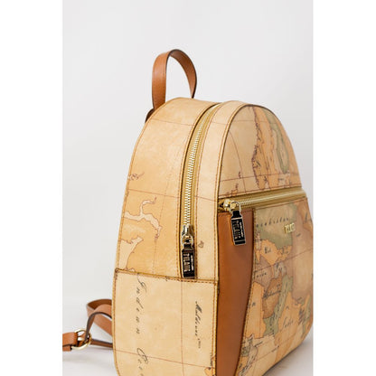 Alviero Martini Prima Classe Beige Cotton Backpack