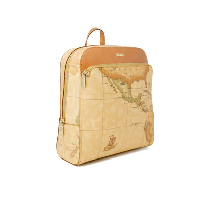 Alviero Martini Prima Classe Beige Cotton Backpack