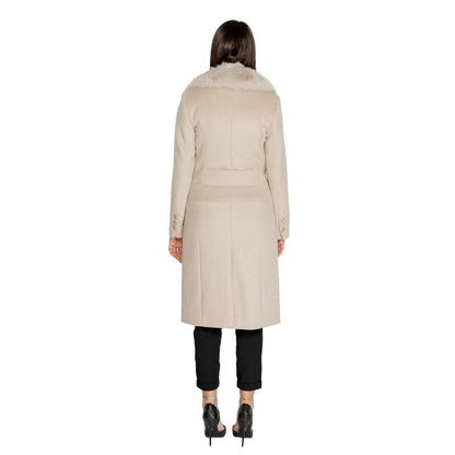 Guess Beige Polyester Jackets & Coat