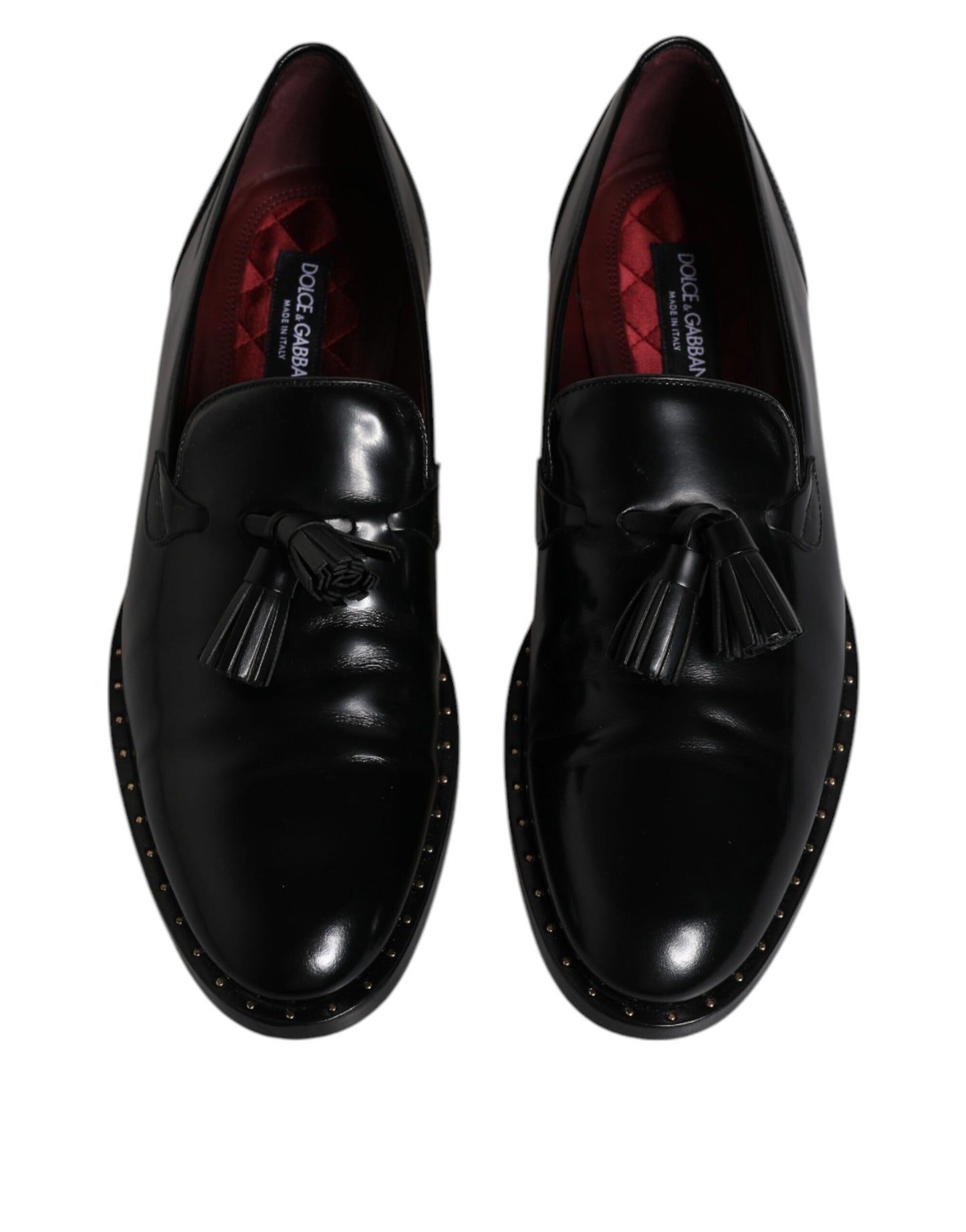 Dolce & Gabbana Black Calf Leather Loafers Mens Dress Shoes