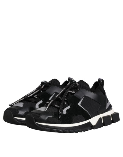 Dolce & Gabbana Black White Logo Sorrento Mens Sneakers Shoes