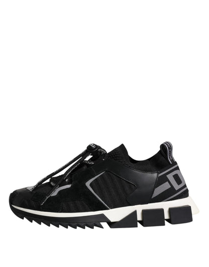 Dolce & Gabbana Black White Logo Sorrento Mens Sneakers Shoes