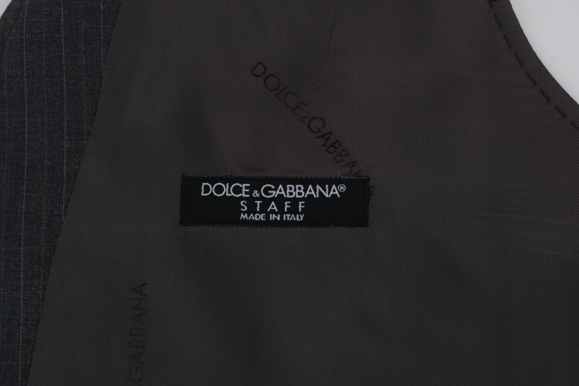 Dolce &amp; Gabbana Elegancka kamizelka w paski w kolorze szarym