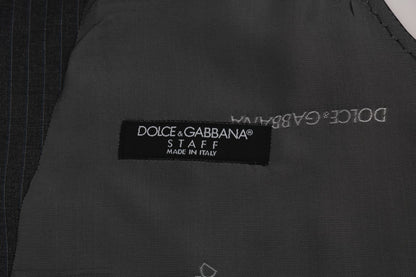 Dolce &amp; Gabbana Elegancka szara kamizelka w paski