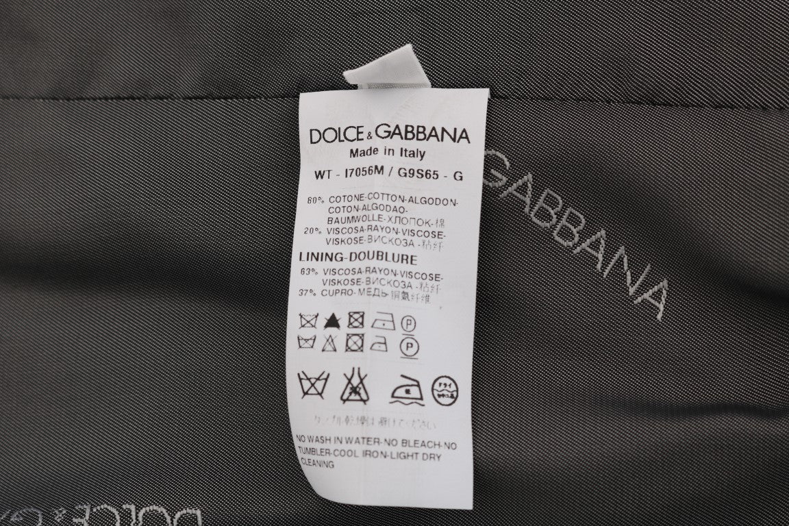 Dolce &amp; Gabbana Elegancka szara kamizelka w paski