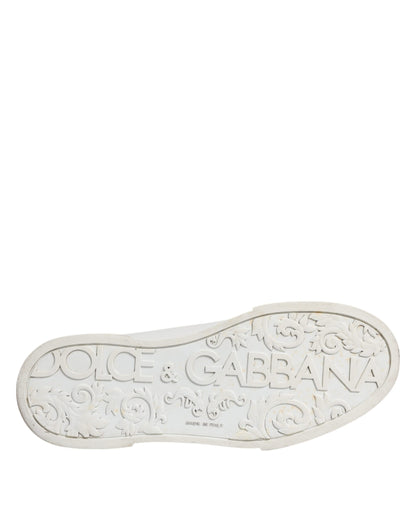 Dolce & Gabbana White Leather Classic Low Top Sneakers Shoes