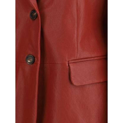 Brunello Cucinelli Leather Blazer Jacket