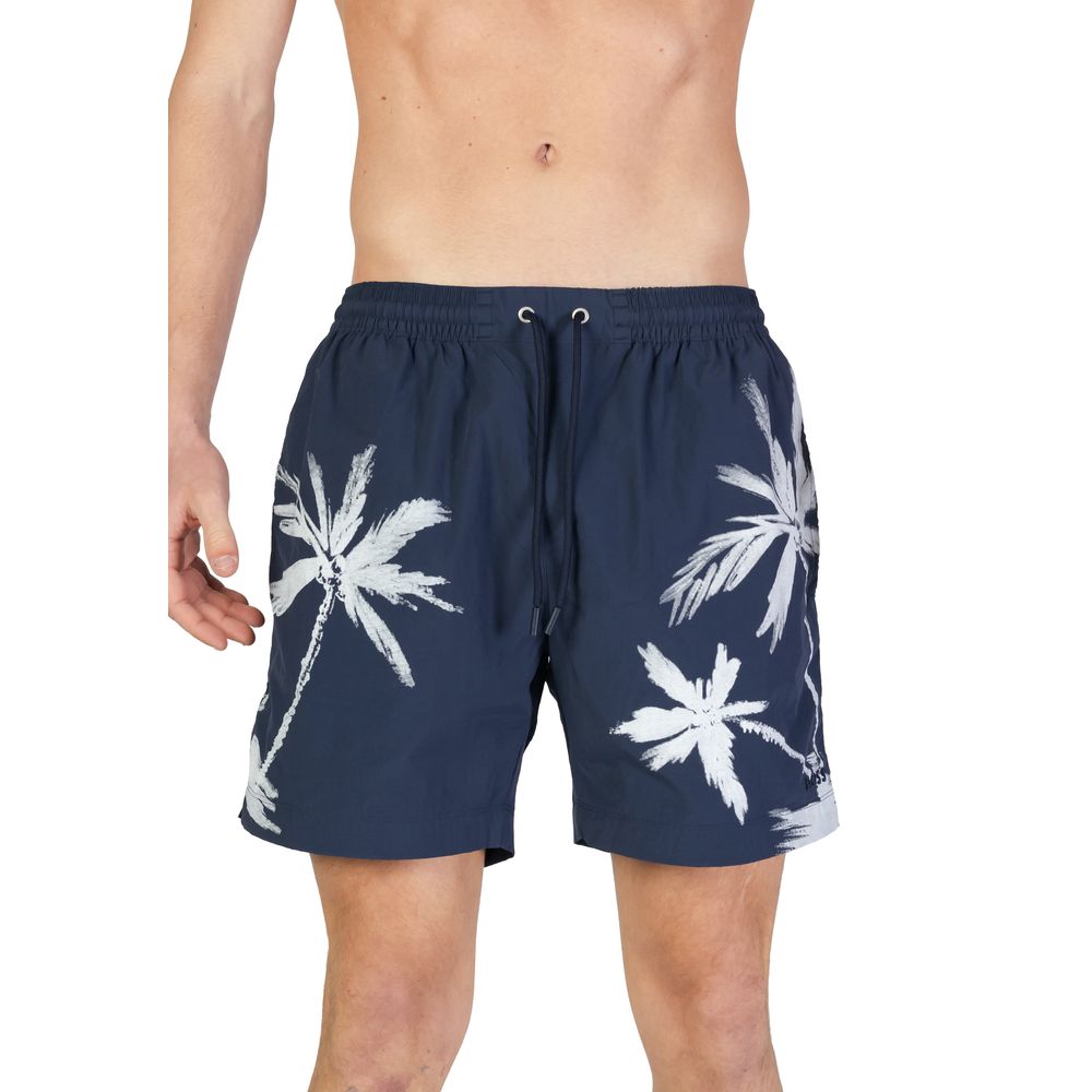 Hugo Boss Blue Polyamide Swimwear