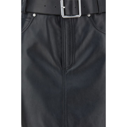 PINKO Leather Mini Skirt