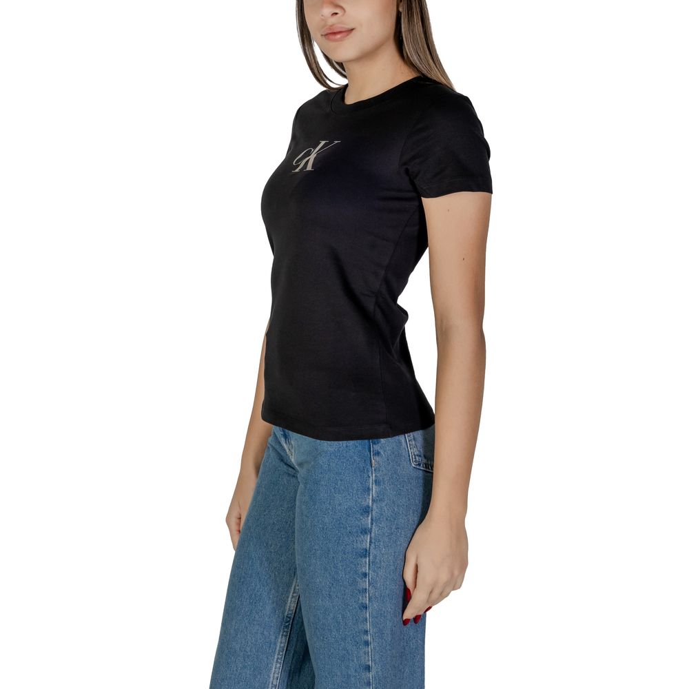 Calvin Klein Jeans Black Cotton Tops & T-Shirt