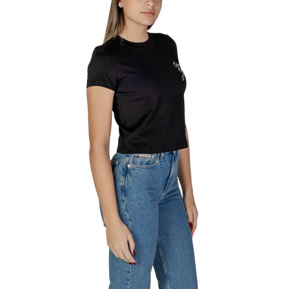 Calvin Klein Jeans Black Cotton Tops & T-Shirt