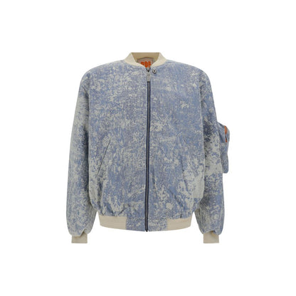 PDF Channel Denim Dust Bomber Jacket