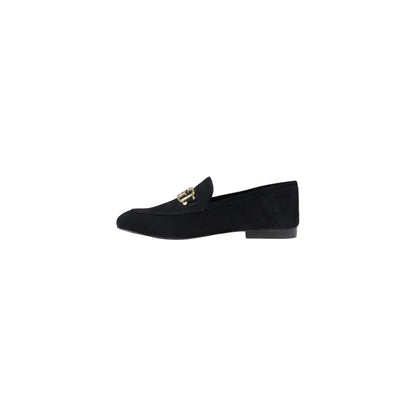 Guess Black Leather Flat Shoe