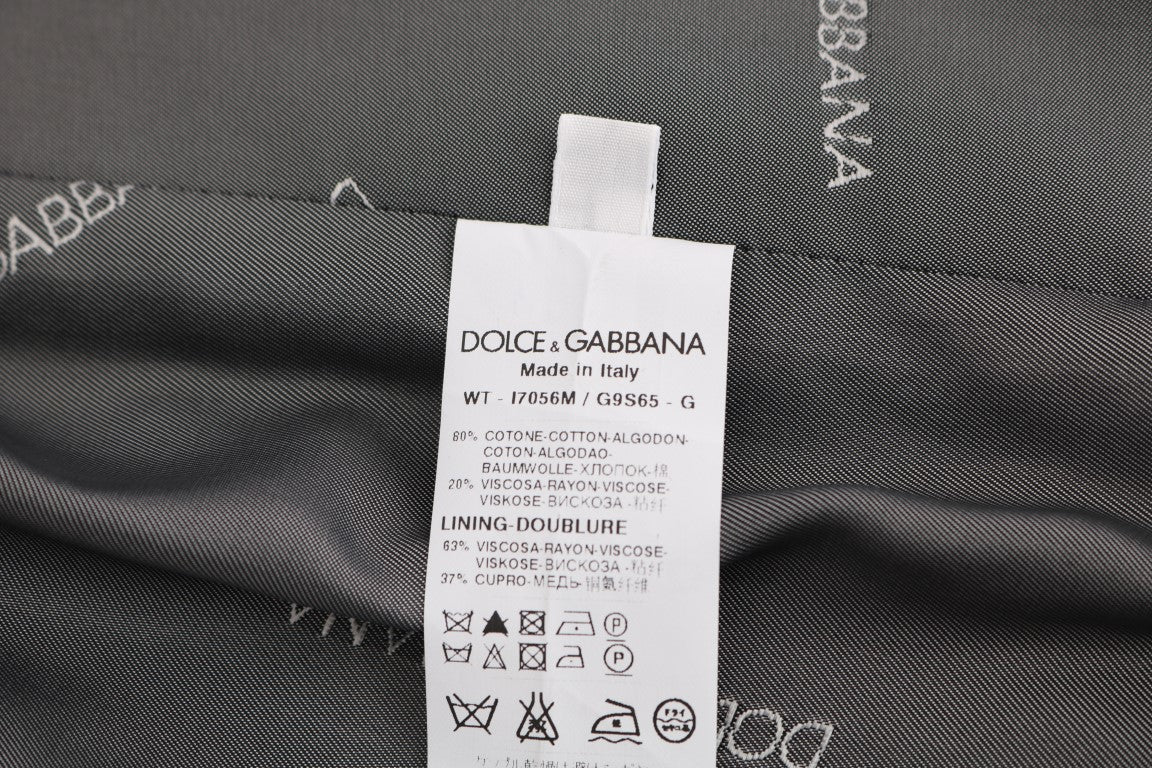 Dolce &amp; Gabbana Elegancka Szara Kamizelka Kamizelka