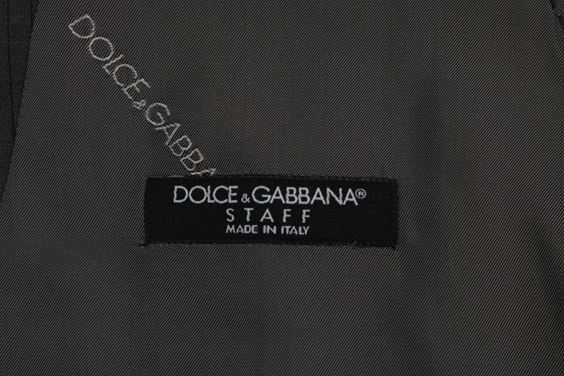 Dolce &amp; Gabbana Elegancka szara kamizelka jednorzędowa