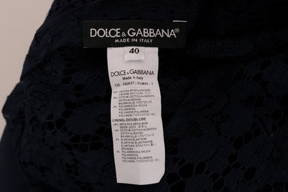 Dolce &amp; Gabbana Elegancka sukienka z koronki w kwiaty w kształcie litery A