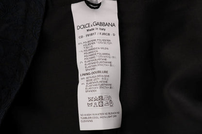 Dolce &amp; Gabbana Sukienka Mini Rozkloszowana z Kwiatowym Brokatem