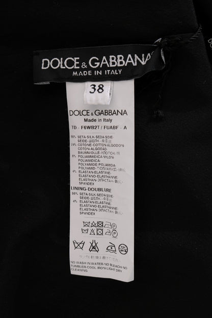 Dolce &amp; Gabbana Elegancka Jedwabna Koronkowa Sukienka Maxi Kaftan Kwiatowy