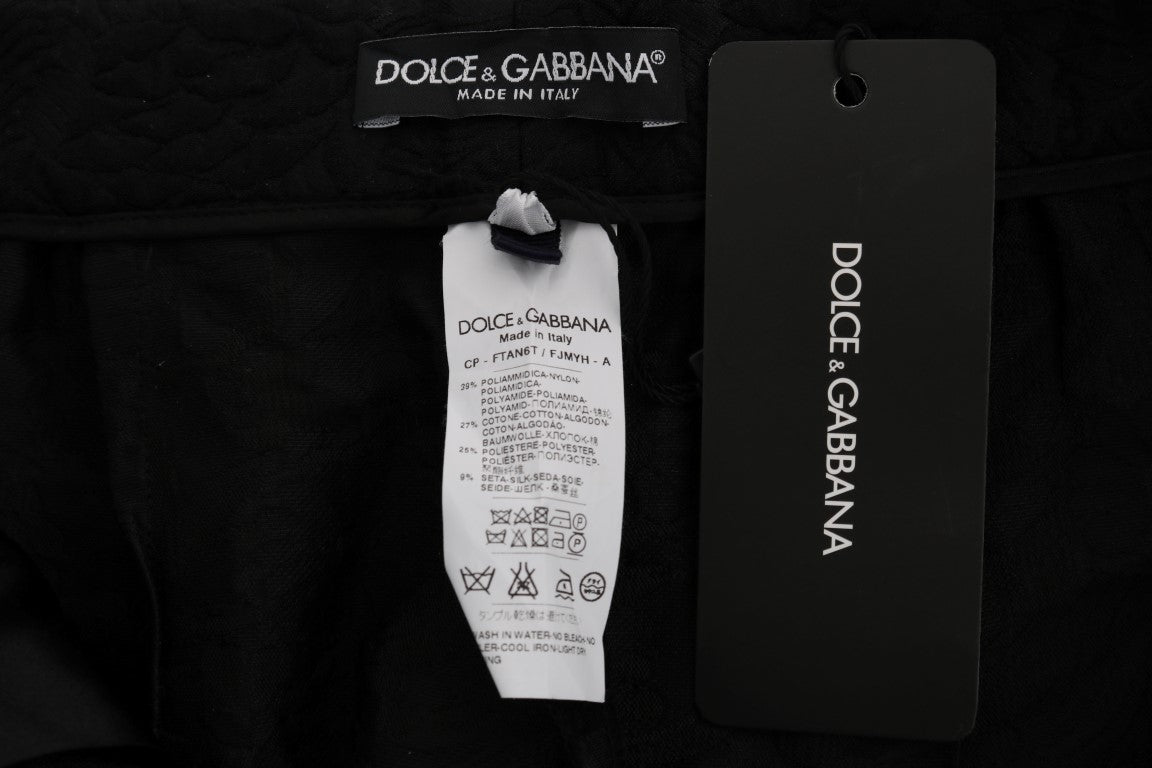 Dolce &amp; Gabbana Elegancka sukienka z brokatem w kwiaty i szorty