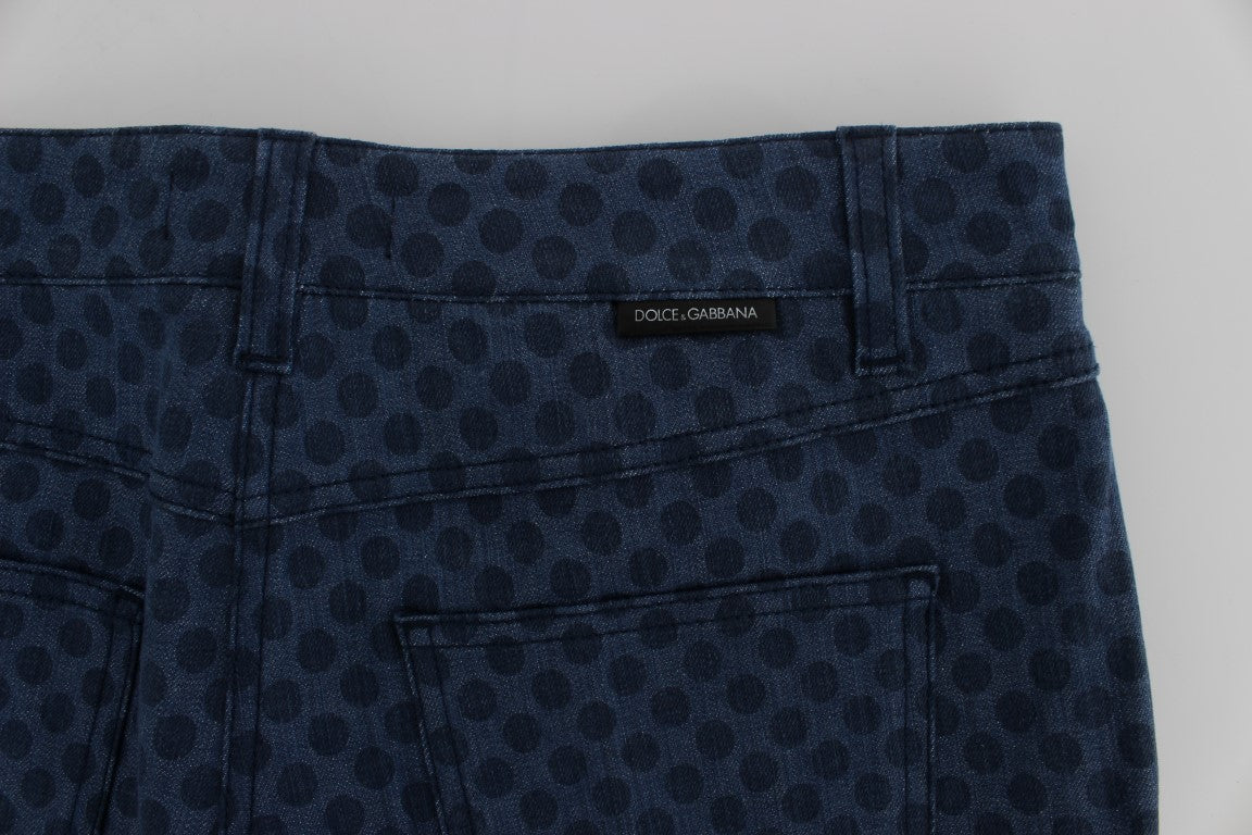 Jeansy Capri Stretch w kropki Dolce &amp; Gabbana