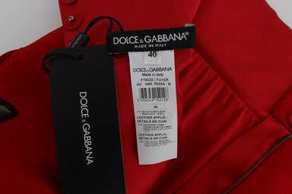 Dolce &amp; Gabbana Eleganckie jedwabne szorty z wysokim stanem i haftem