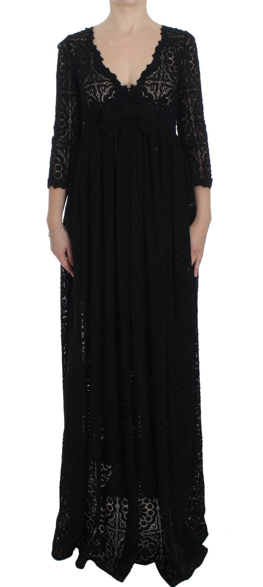 Dolce &amp; Gabbana Elegancka sukienka maxi Ricamo w kwiaty