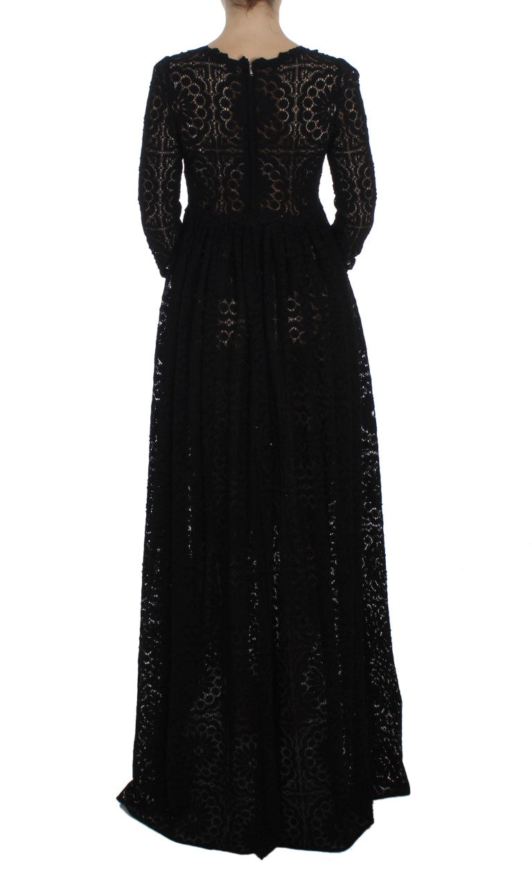 Dolce &amp; Gabbana Elegancka sukienka maxi Ricamo w kwiaty