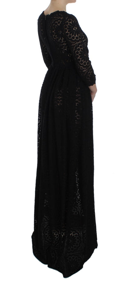 Dolce &amp; Gabbana Elegancka sukienka maxi Ricamo w kwiaty