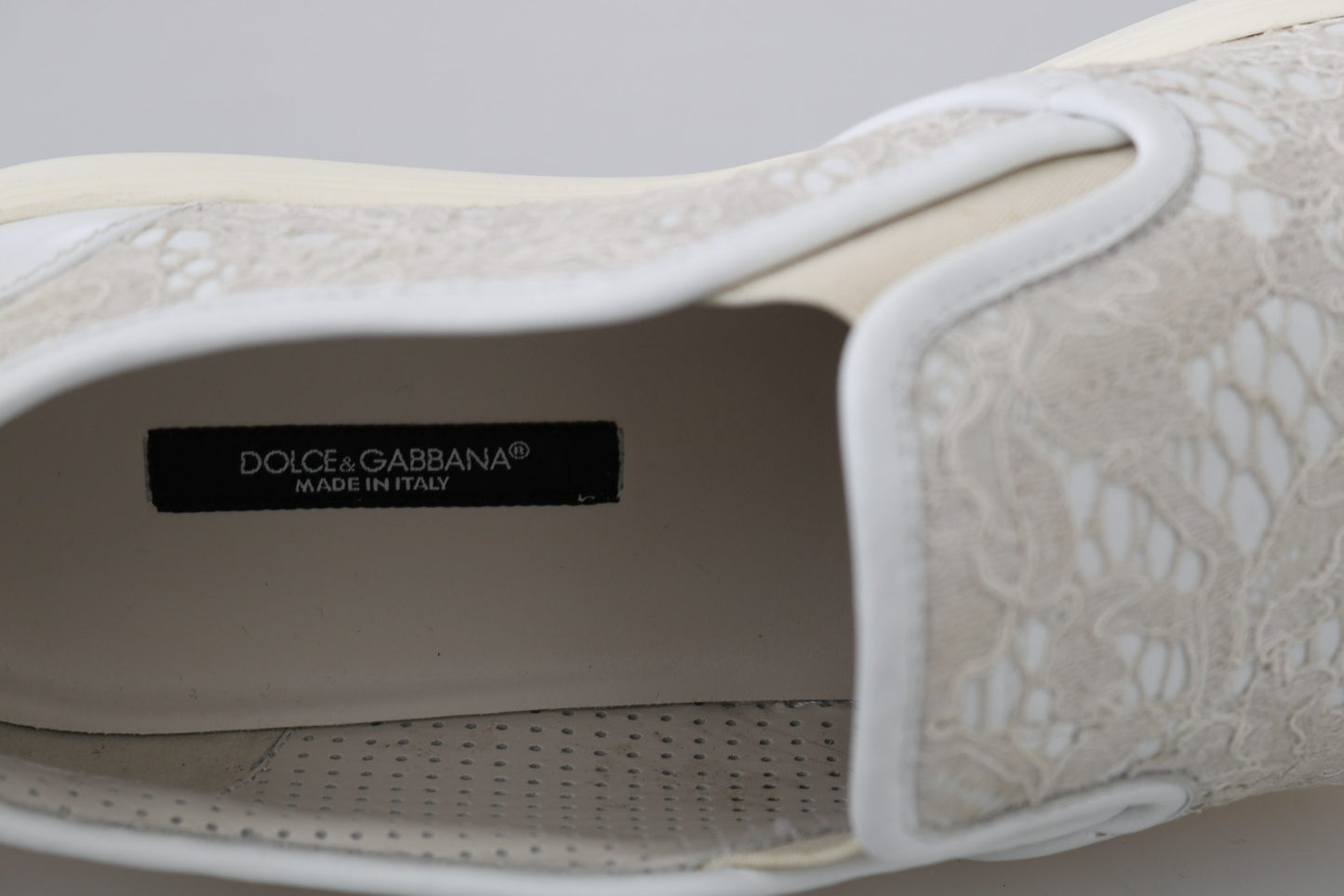 Dolce &amp; Gabbana Eleganckie Mokasyny Off White dla Pań